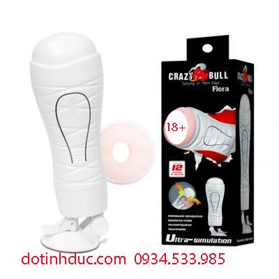 Âm đạo gắn tường 12 chế độ rung- Crazy Bull Flora