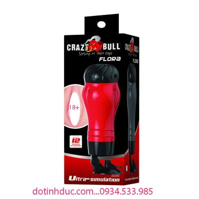 Âm đạo giả Crazy Bull có đế - 12 chế độ rung xoay 140 độ