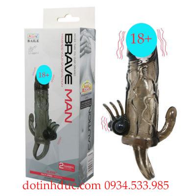 Bao đôn dên có quay đeo rung 2 đầu Brave Man