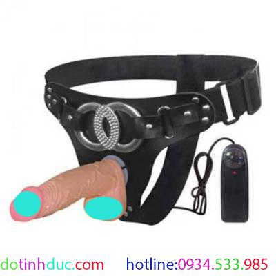 Dương vật giả dây đeo đặc ruột cho nữ có rung