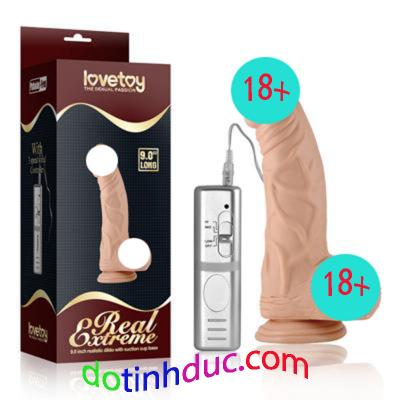 Dương vật giả hàng khủng có đế có rung Lovetoy 9,0 inch