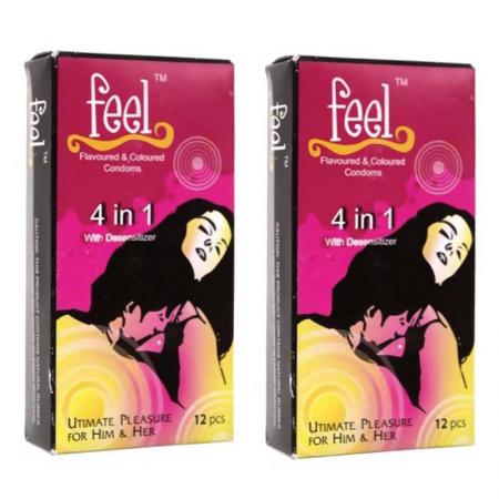 3 Hộp Bao cao su Feel là loại 4 trong 1